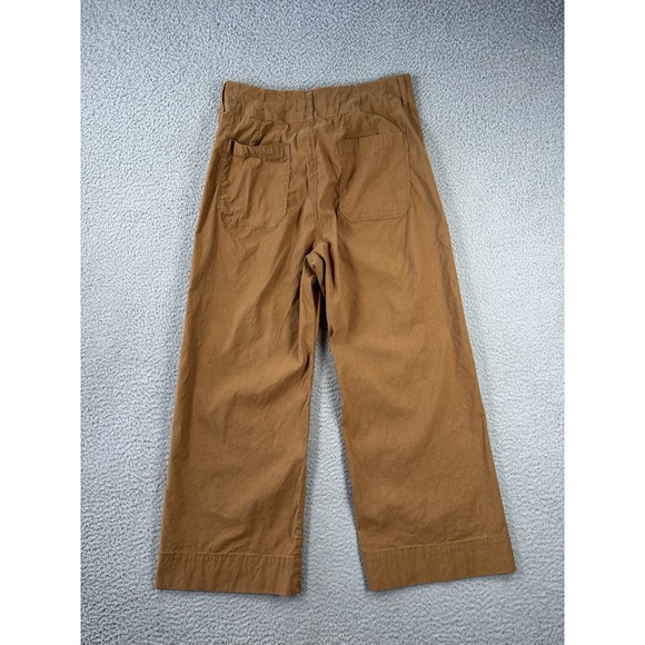 Anthropologie The Colette Pants Womens 32 Wide Leg Crop Brown - Picture 9 of 10
